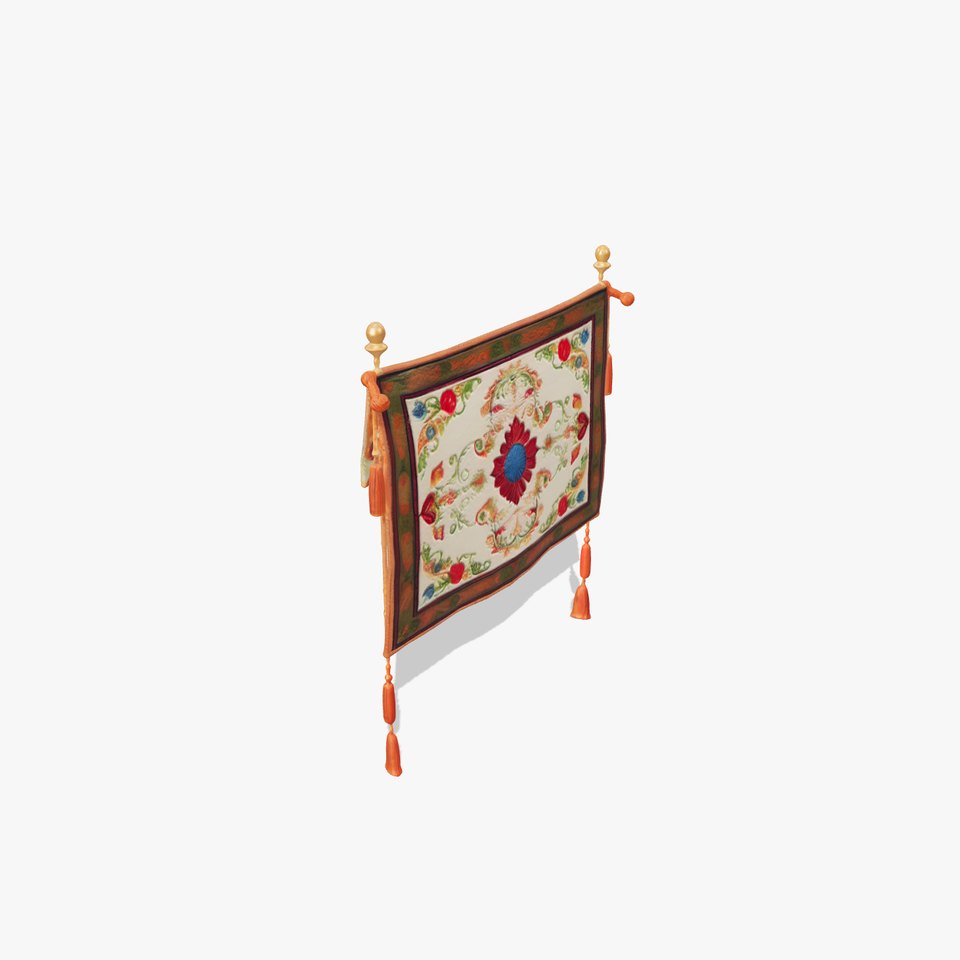 Ornate Medieval Tapestry Embroidery model pack